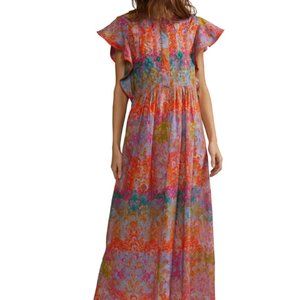 Cynthia Rowley Nairobi Sunset Marble Kaftan Size Medium